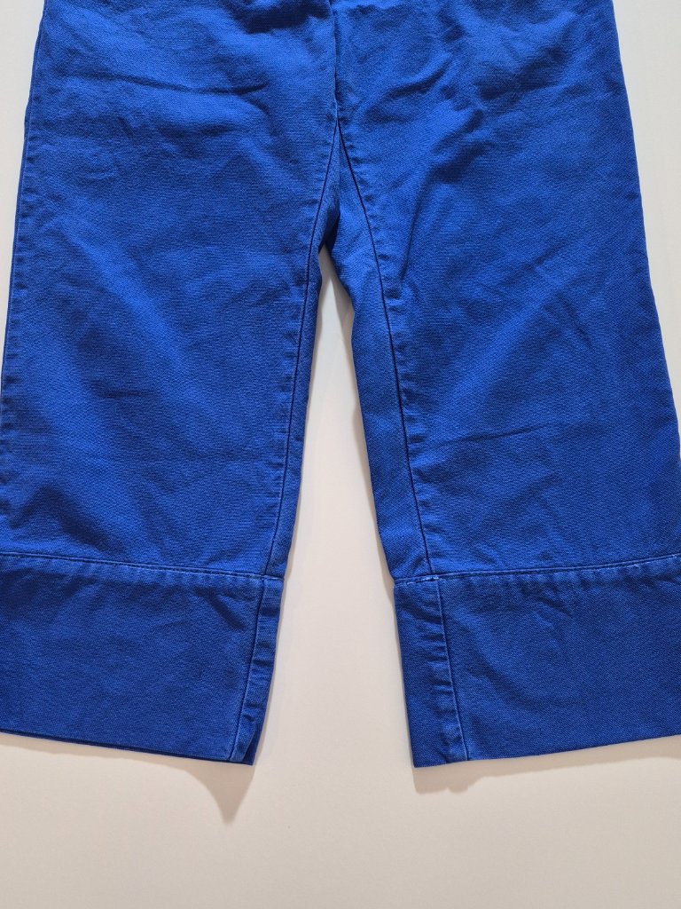 Hey Gang The Work Pant Womens 26 Periwinkle Blue Cotton Canvas Cropped Wide Leg — image 4 of 8